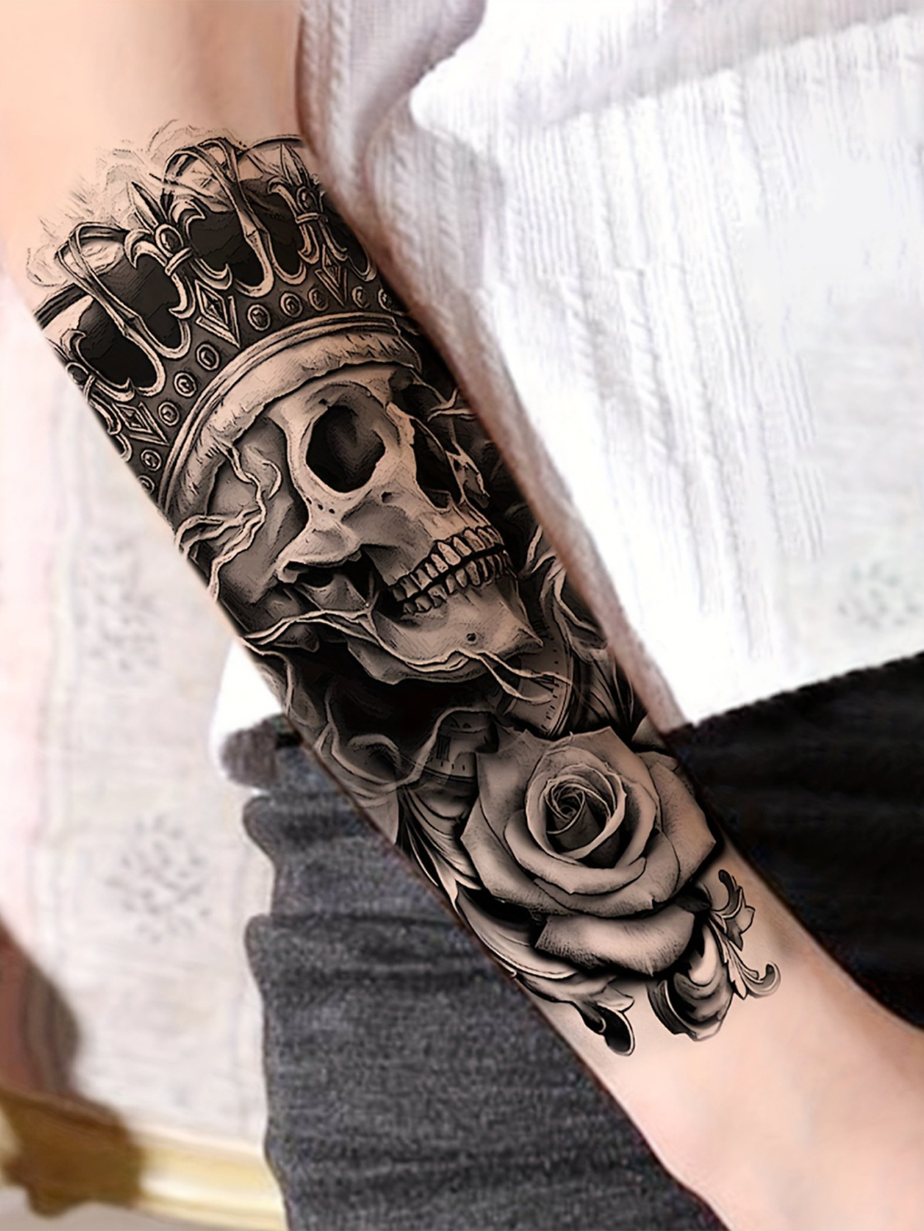 Skull Ghost  Temporary Tattoo Sticker